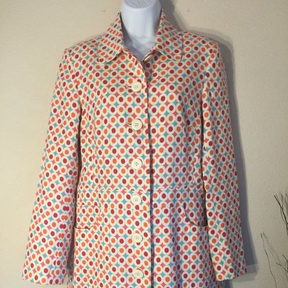 Red Herring London Linen Cotton Spring Coat Size 12 EU US 8 - Picture 3 of 16